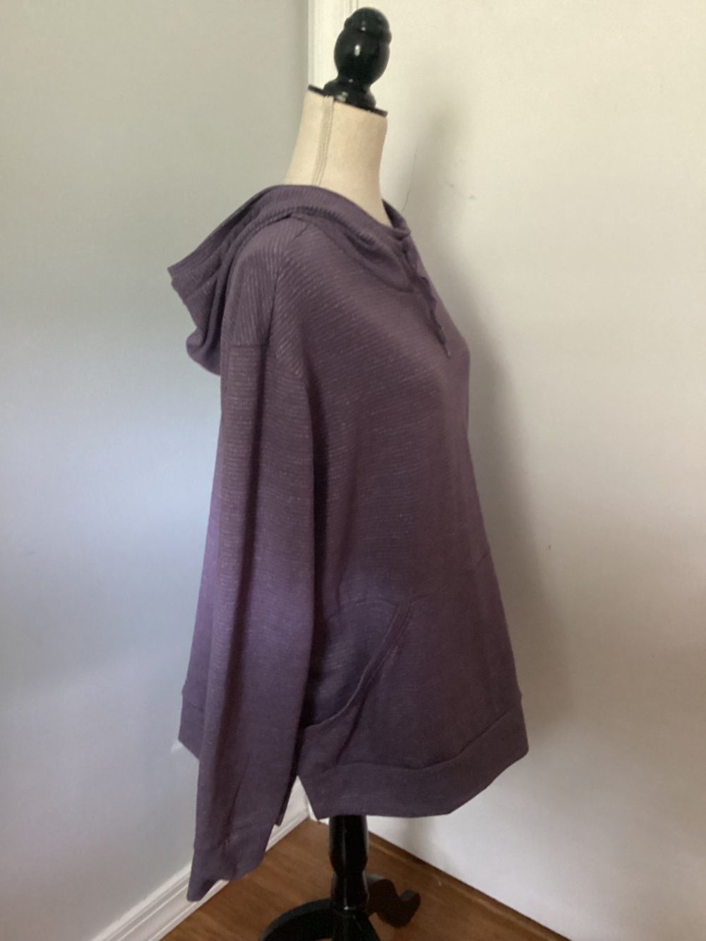 CHAMPION ELITE WOMAN XXL PURPLE WHITE STRIPES HOODIE KANGAROO POCKETS - Picture 2 of 9